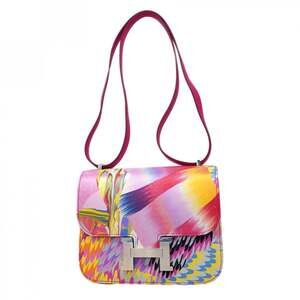 Hermes Hermès Constance 18 Shoulder Bag, Kyoto Marble, Silk, Swift, Multicolo...